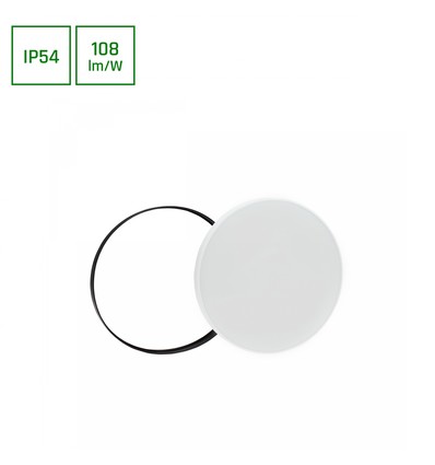 32W LED sensorlampe - IP54, 3450lm, 6000K, kold hvid, indbygget sensor