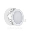 6W Ø11,5cm 2-in-1 inbouw- en opbouwpanel - 750lm, 4000K, witte rand, rond design