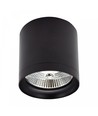 Plafonnier pour AR111 GU10 - Noir, Ø11,8cm, 11cm de haut, aluminium, sans source lumineuse