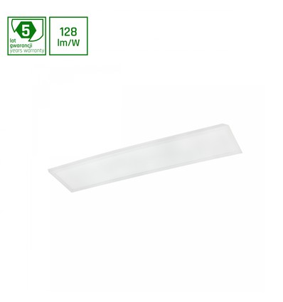 Panneau LED 30x120, 40W - 128lm/W, 3000K, 5 ans de garantie, bord blanc