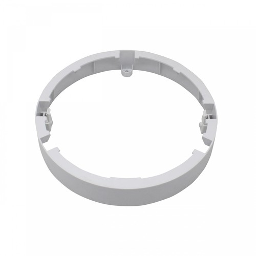 Hvit påbygningsramme til LED panel - Ø22cm, høyde 3,6cm, aluminium/plast