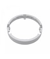 Hvit påbygningsramme til LED panel - Ø22cm, høyde 3,6cm, aluminium/plast