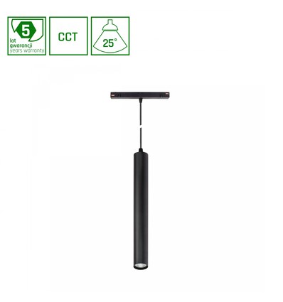 12W dimbare SHIFT Smart Hangit hanglamp voor railsysteem - CCT, zwart, Zigbee