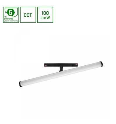 Spot sur rail SHIFT Beam 12W dimmable Ø28x40x7,5mm - 150°, CCT, Noir, Zigbee