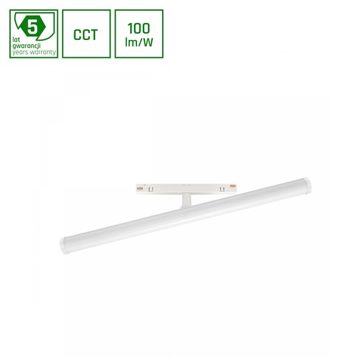 12W dimbar SHIFT Smart Beam skinnebelysning - 150°, CCT, hvit, Ø28x40x7.5cm, Zigbee