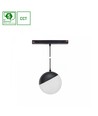 5W dimbar SHIFT Smart-Globe P nedhengt kule skinnebelysning ø100 - 165°, CCT, sort, 81.5cm kabel, Zigbee