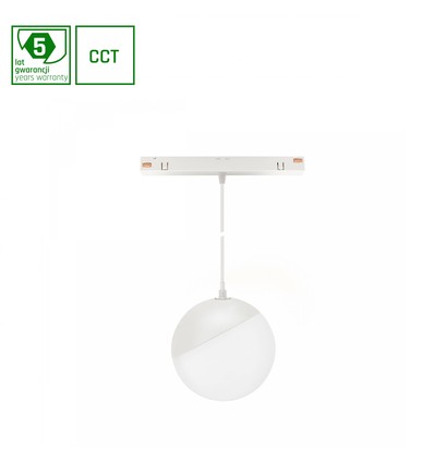 5W dimbar SHIFT Smart Globe P hängande klot skenbelysning Ø100 - 165°, CCT, vit, 81.5cm kabel, Zigbee