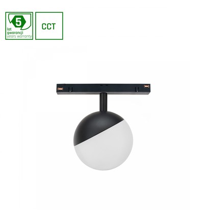 5W dimbar SHIFT SMART skenbelysning Ø100x130mm - 165°, CCT, svart, Zigbee