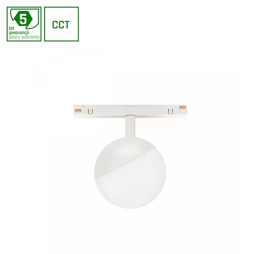 Spot sur rail SHIFT Smart 5W dimmable Ø100x130mm - 165°, CCT, blanc, Zigbee