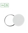 Nymphea Sort Hvide Ringe 40W Kold Hvid 230V 115° IP54 Ø485x70, Hvid / Sort Rundt Med Sensor