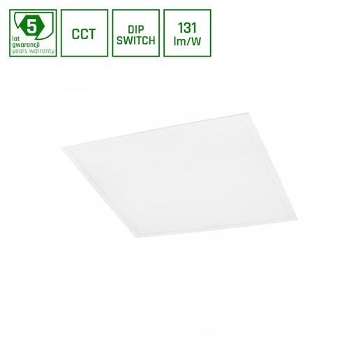 60x60 LED panel, 30W/40W/48W - CCT, 120lm/W, 5 års garanti, vit kant