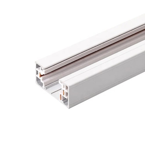 LEDlife 1 meter skinne til skinnespots - Hvit, 1-faset, 1F3W, komplett med tilkobling og endestykke