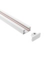 LEDlife Rail de 1 m pour spots sur rail - Blanc, monophasé, 1F3W, complet avec connexion et embout