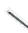 LEDlife Rail de 1 m pour spots sur rail - Blanc, monophasé, 1F3W, complet avec connexion et embout