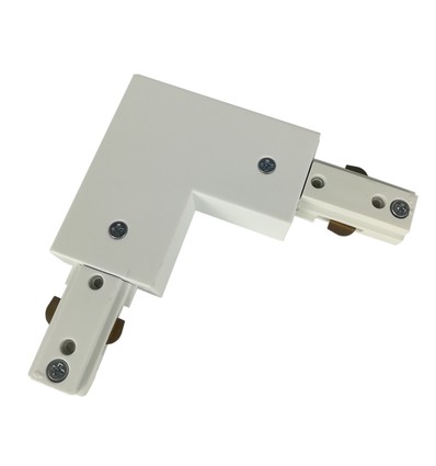 1-fase L-connector voor railspots - Wit, 1F3W