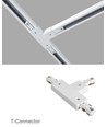 LEDlife T-connector voor rails spots - Zwart, 1-fase