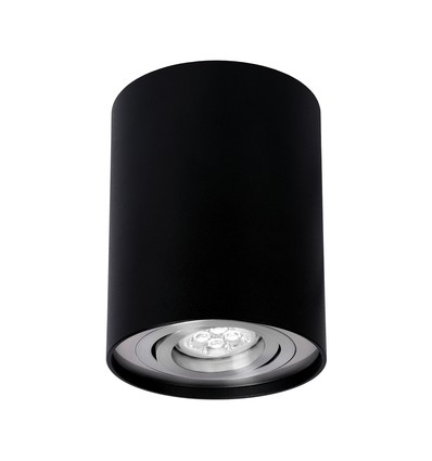 CHLOE GU10 IP20 ROND ZWART/ZILVER KANTELBARE SPOT