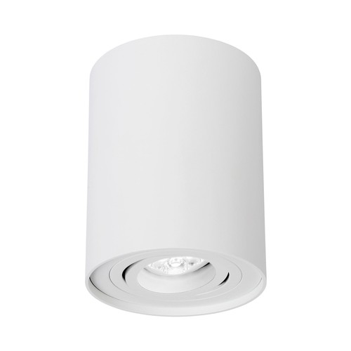 Spot plafonnier GU10 - En saillie, rond, blanc, orientable, IP20, sans source lumineuse