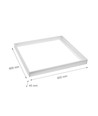 Cadre de montage en saillie 60x60 pour panneau LED - Blanc, hauteur 4,5-5cm, pour luminaires Algine