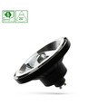 GU10 10W LED-spot - AR111, 20° spredning, 5 års garanti, sort hus