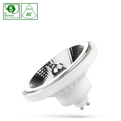 GU10 12W witte LED spot - AR111, 45°