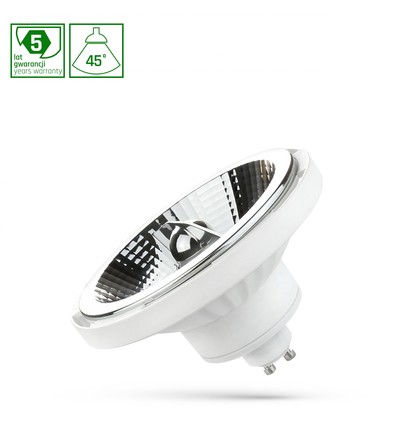Spot LED GU10 12W blanc - AR111, 45°