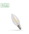 E14 4W LED kaarslamp - C35, filament, helder glas