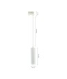 Suspension GU10 triphasée - Blanc, IP20, source lumineuse non incluse