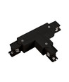 T-connector voor 3-fase rails - Links, zwart, Spectrum
