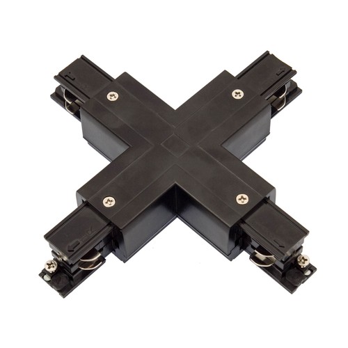 X-connector voor 3-fase rails - Zwart, Spectrum