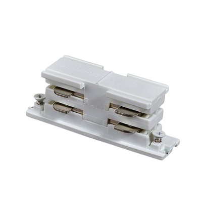 Connecteur droit pour rails 3 phases - Blanc, Spectrum