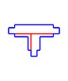 T-connector voor 3-fase rails - Rechts, wit, Spectrum