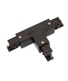 T-connector voor 3-fase rails - T2, Links, zwart, Spectrum