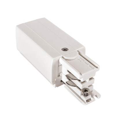 Connexion pour rail 3 phases - Droite, Blanc, Spectrum