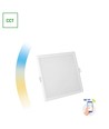 Dalle LED encastrable Algine 12W Smart CCT - Wi-Fi dimmable, 16,2x16,2 cm, carré, couleur de lumière réglable