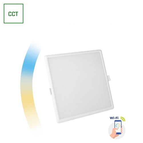Algine 22W Smart CCT+Dalle LED encastrable dimmable - Carré, Wi-Fi