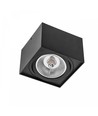 Spot AR111 en saillie carré - Noir, aluminium, 145x145mm, orientable, sans source lumineuse