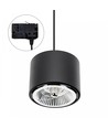 CHLOE AR111 1-fase railspot voor GU10 - Zwart, zonder lichtbron, IP20