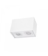 Spot de plafond Chloe Duo 2xGU10 - Rectangulaire, aluminium, IP20, sans source lumineuse