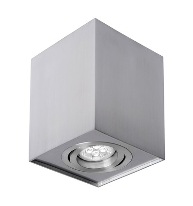 Chloe GU10 takspot - Firkantet, sølv, aluminium, IP20 innendørs, uten lyskilde