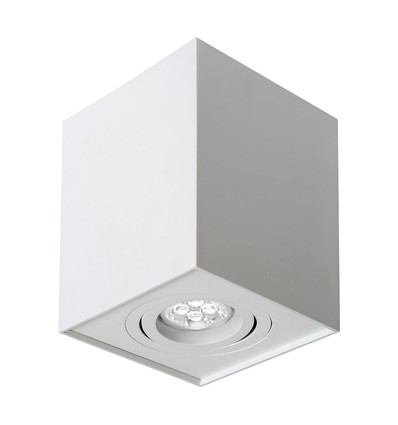 Spot carré GU10 Chloe - Blanc, IP20, sans source lumineuse