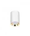 CHLOE Mini P20 Rond - Corps blanc, Anneau doré, Bord blanc, Sans source lumineuse