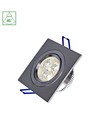 Spot encastrable LED carré Fiale 3W - 45 degrés, blanc chaud, 3x1W LEDs