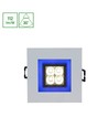 FIALE 4LED 4x1W 30° 230V - Vierkant, Koud wit, LED, Spot, Blauwe rand