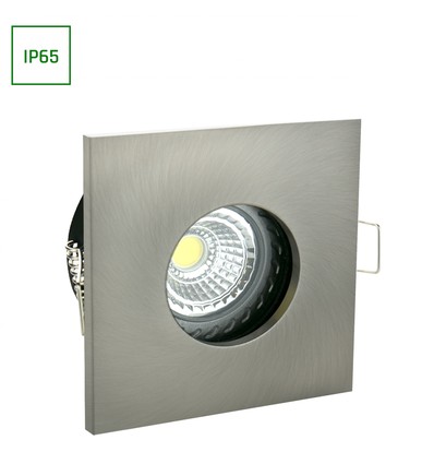 Fiale IV GU10 - Vierkant, Zilver, IP65, Zonder Lichtbron
