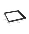 60x60 opbouwframe voor LED paneel, zwart - 600x600x50 mm, aluminium