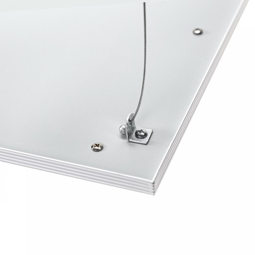 Kit de suspension pour dalles LED 60x60 et 30x120 - lot de 4, 100cm, argent, réglable