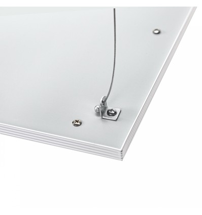 Suspension par câble pour dalles LED 60x60 et 30x120 - Set de 4, 100cm, argent
