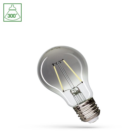 E27 2,5W LED lamp - A60, Modernshine, zwart effect, 150lm, 270°