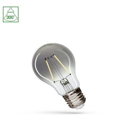 Ampoule LED E27 2,5W - A60, Modernshine, effet noir, 150lm, 270°